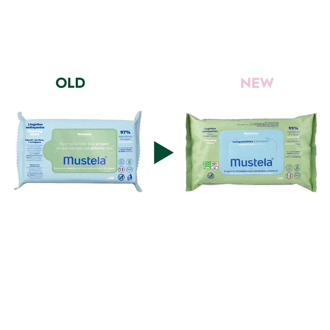 50598-Mustela Baby Cleansing Wipes 60Pcs