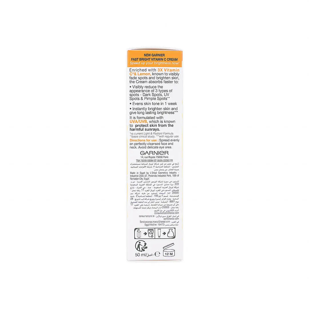 garnier skin active fast bright vitamin c day cream 50ml