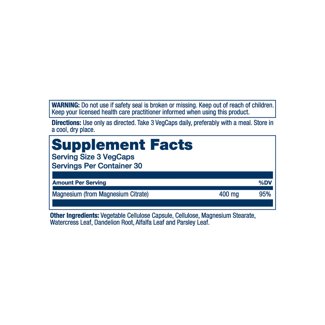 SOLARAY MAGNESIUM CITRATE 400MG 90 CAPS