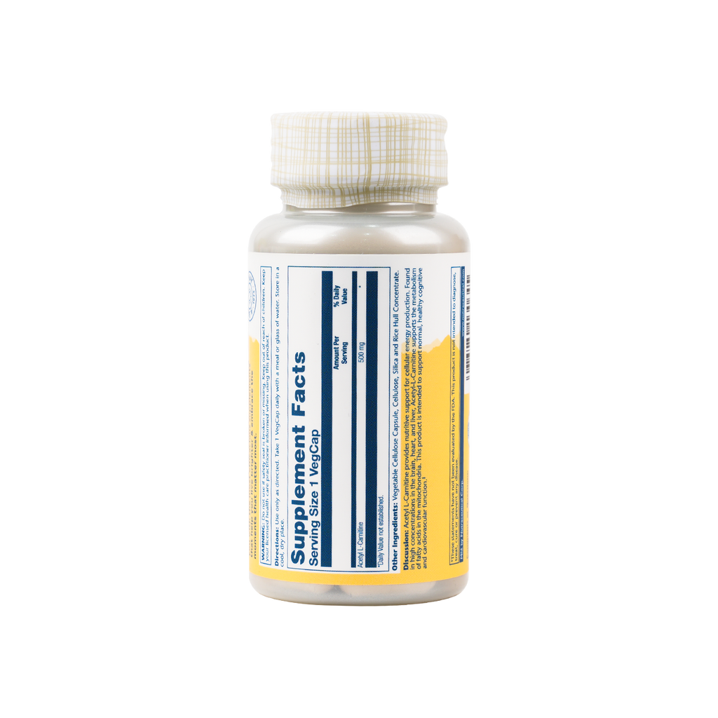 SOLARAY ACETYL L-CARNITINE 500MG 30 VEGCAPS