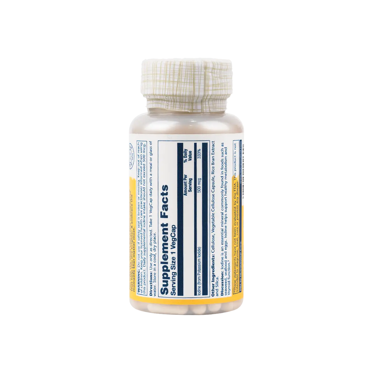 50617-Solaray Iodine 500Mcg 30 Veg Caps +1