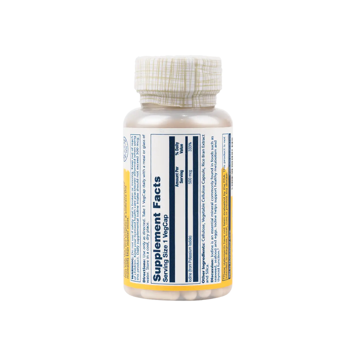 50617-Solaray Iodine 500Mcg 30 Veg Caps +1