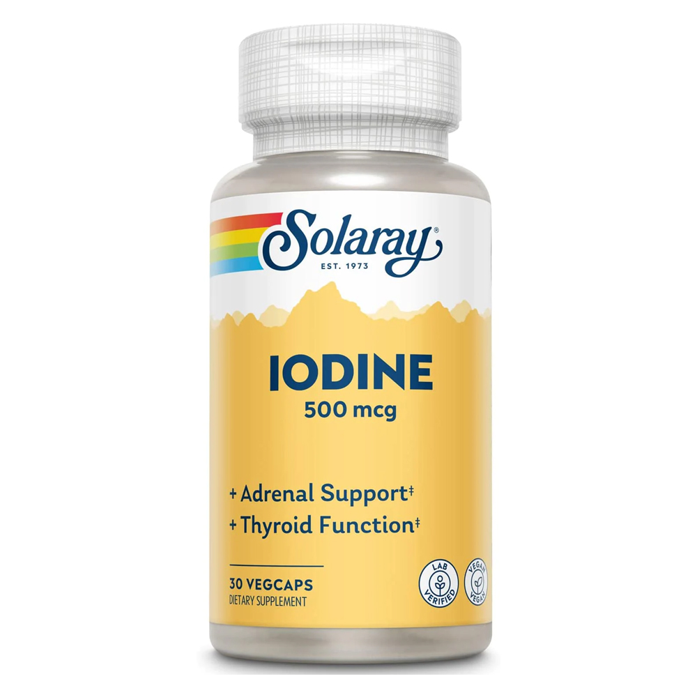 SOLARAY IODINE 500MCG 30 VEG CAPS