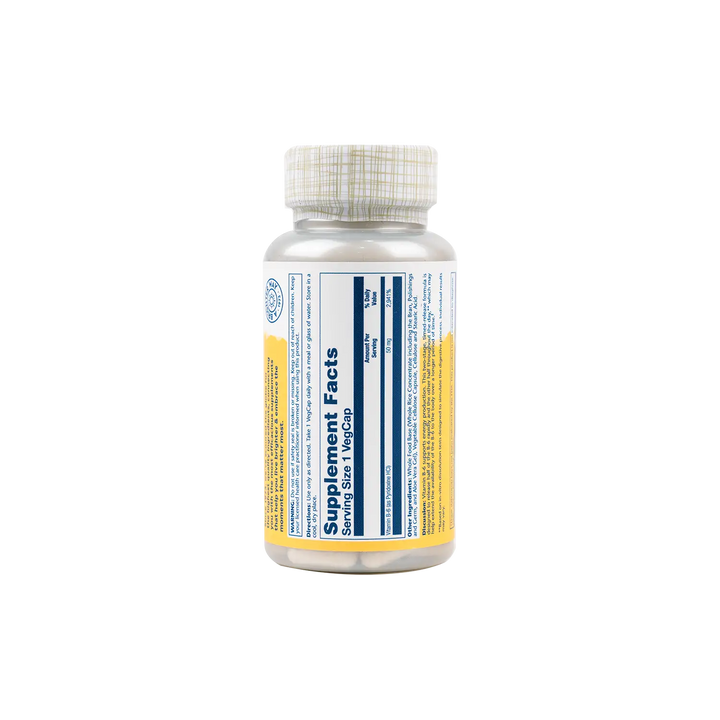 50621-Solaray Vitamin B-6 50 Mg 60 Vegcaps +1