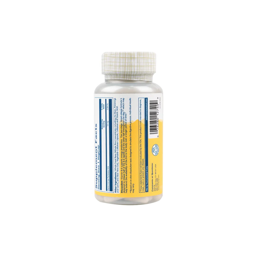 50621-Solaray Vitamin B-6 50 Mg 60 Vegcaps +2