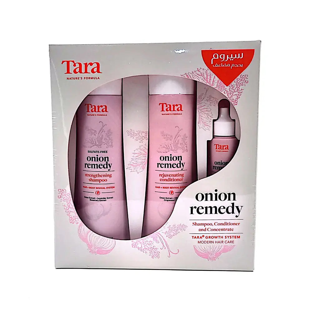 TARA ONION REMEDY SHAMPO 250ML+CONDITIONE 250ML+CONCENT 30ML