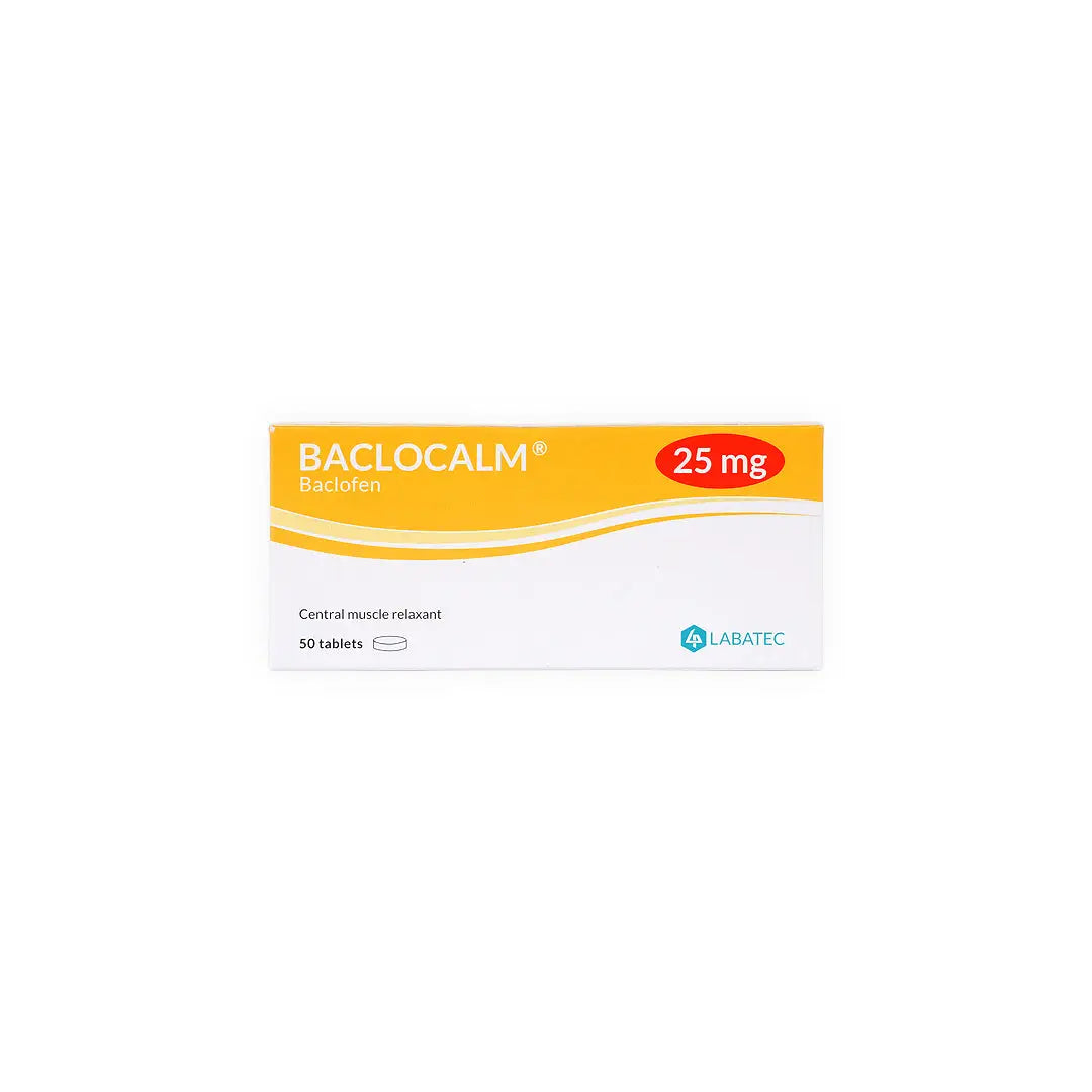 BACLOCALM 25MG 50 TABLETS