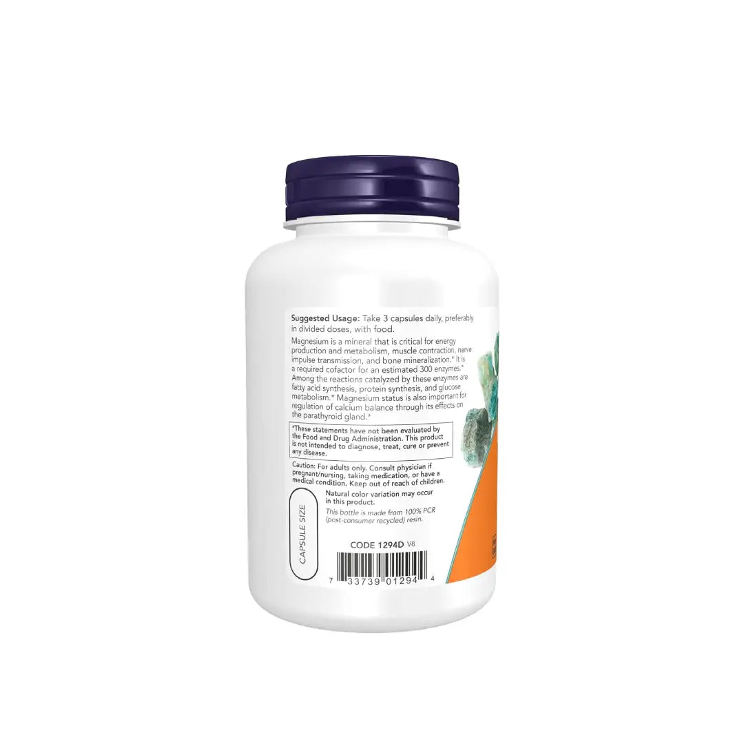 50660-NOW Magnesium Citrate 120 Veg Capsules +1