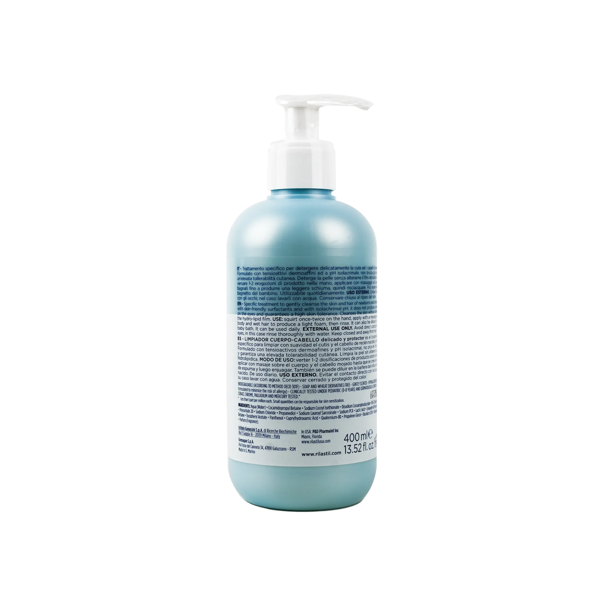 50663-Rilastil Pediatric Hair & Body Cleanser 400ml +1