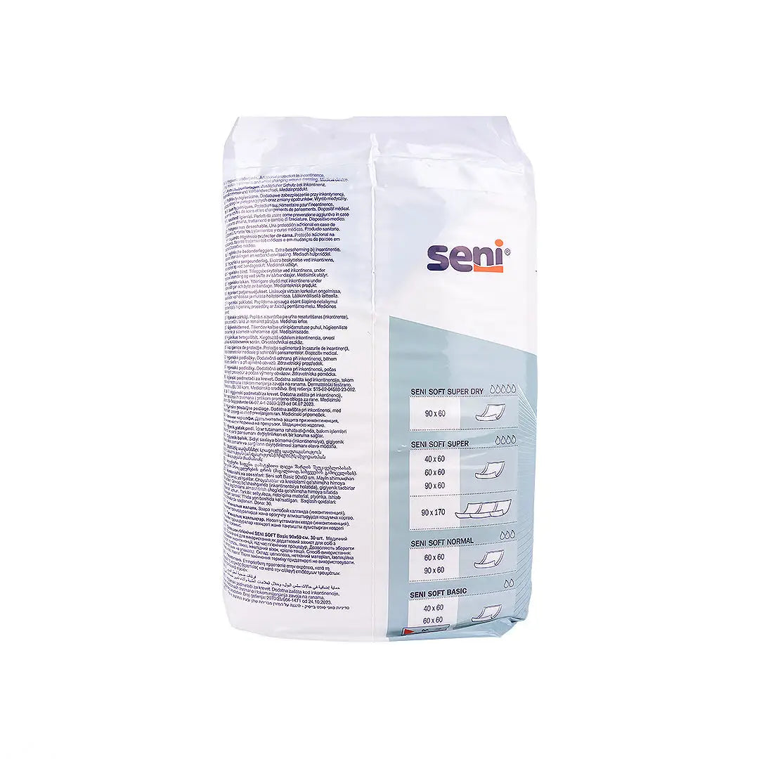 Seni Soft Basic Underpads 90X60cm 30Pcs