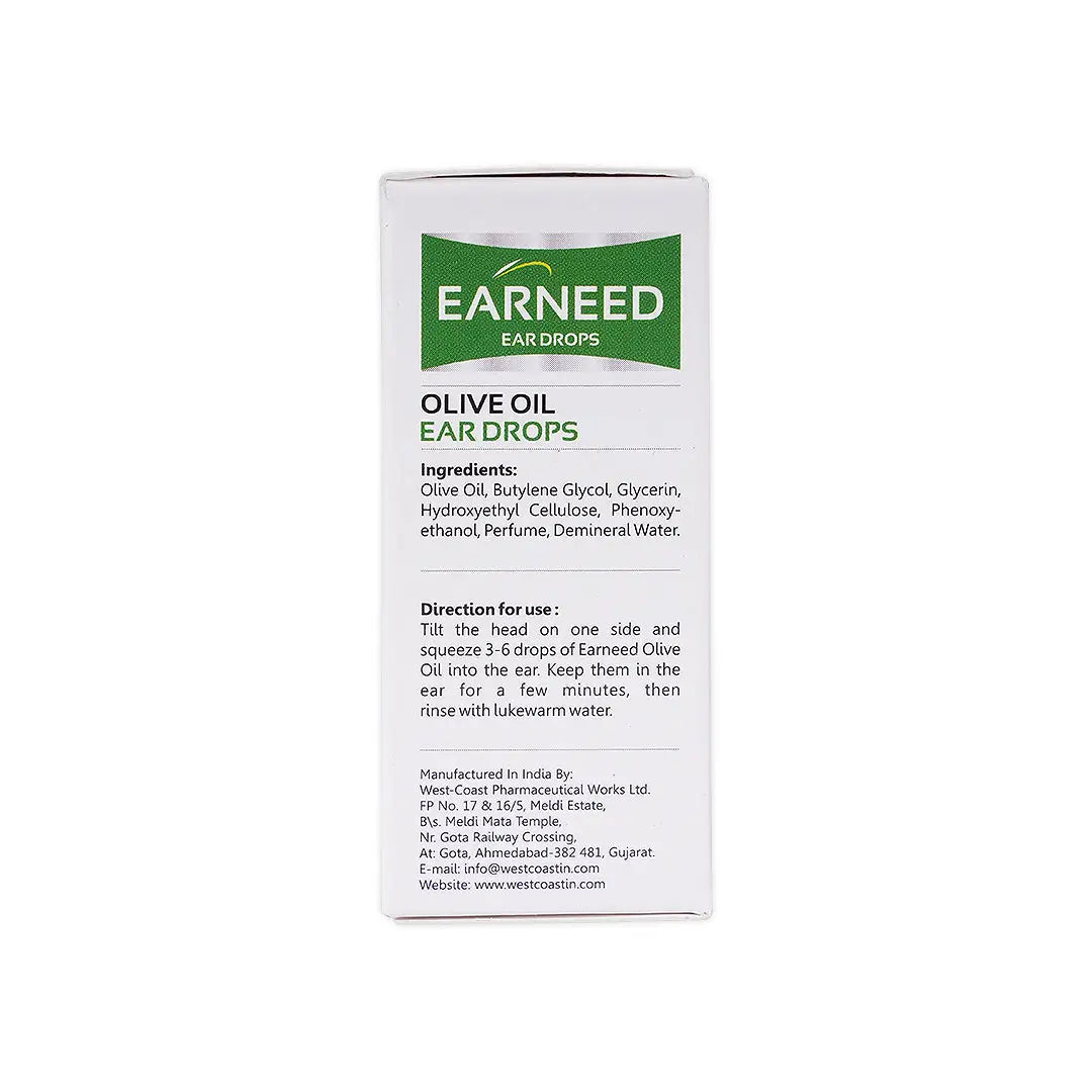 EARNEED OLIVE OIL EAR DROPS 15ML