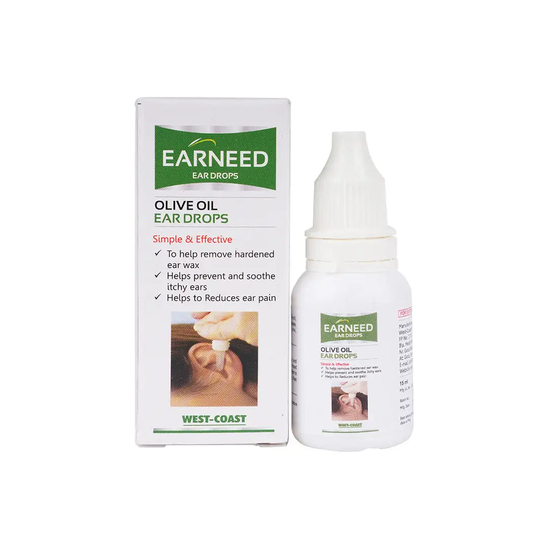 EARNEED OLIVE OIL EAR DROPS 15ML
