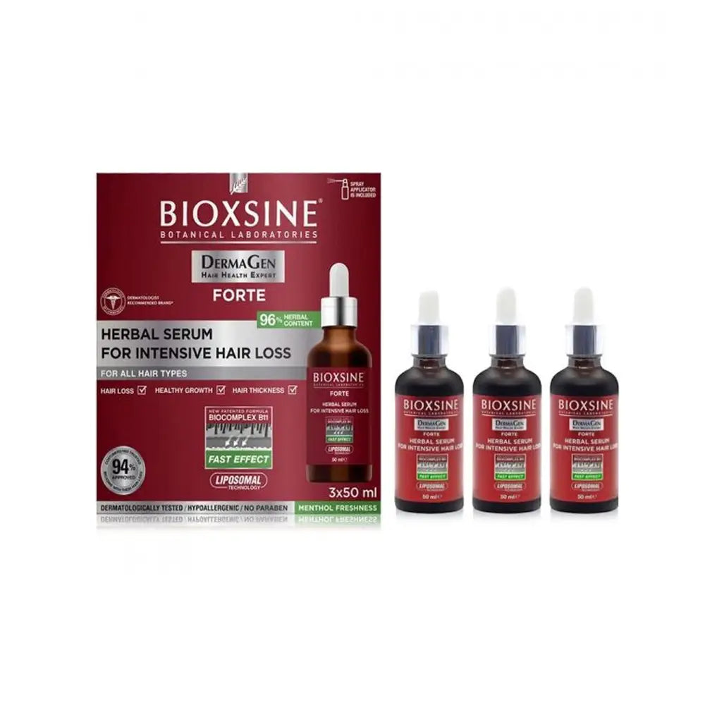 50723-Bioxsine Forte Herbal Serum  For Intensive Hair Loss 3X50 Ml