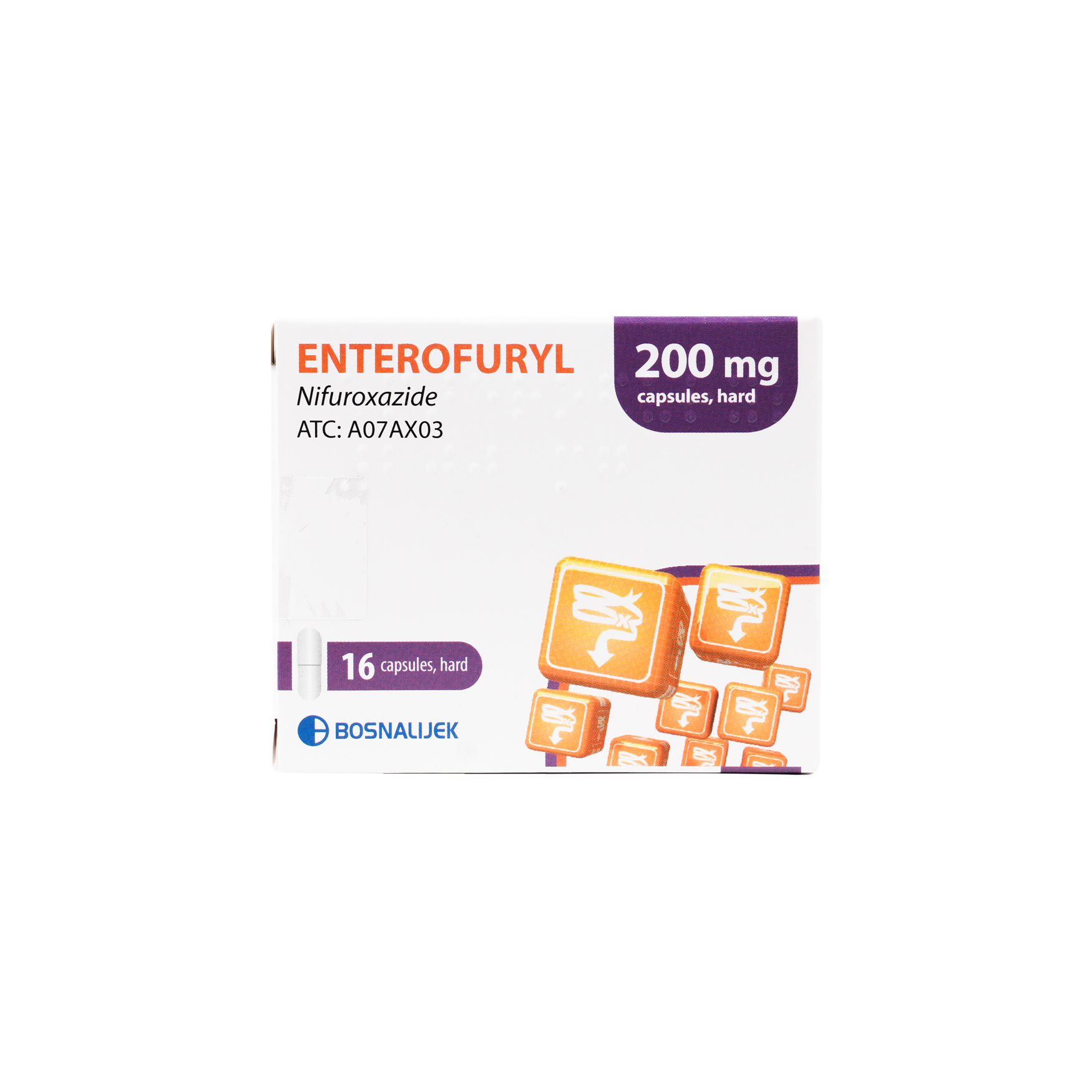 ENTEROFURYL 200MG/16 CAPSULES