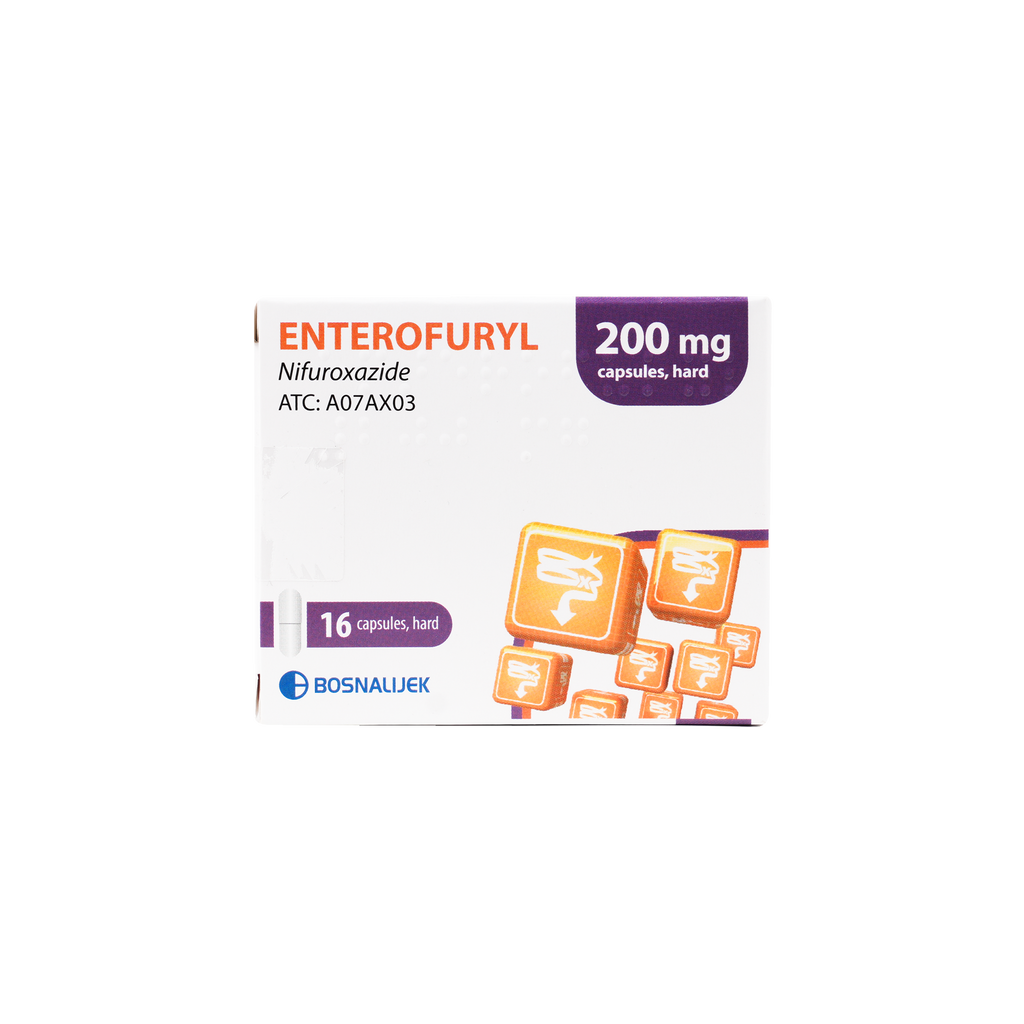 ENTEROFURYL 200MG/16 CAPSULES