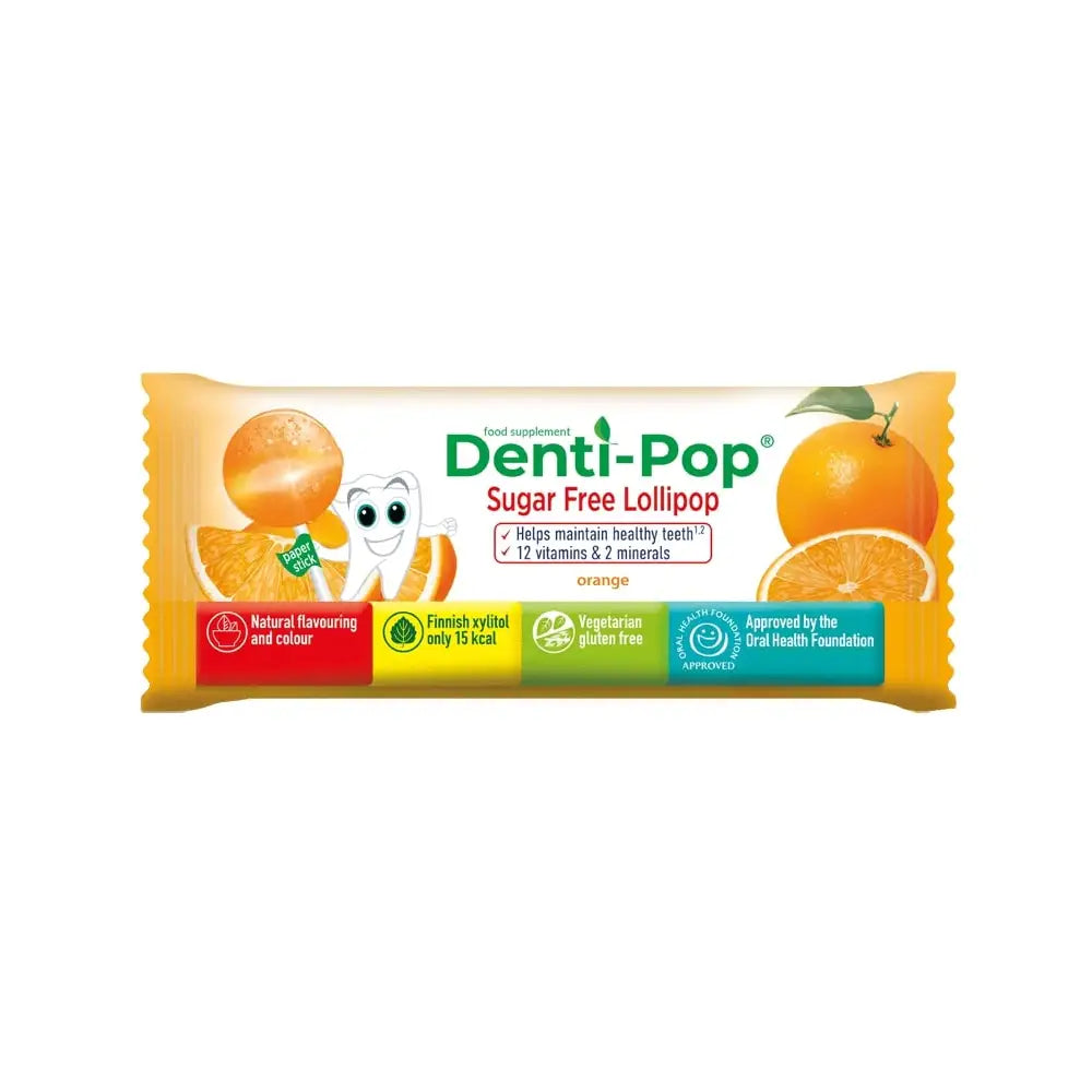 DENTI-POP SUGAR FREE LOLLIPOP ORANGE FLAVOR
