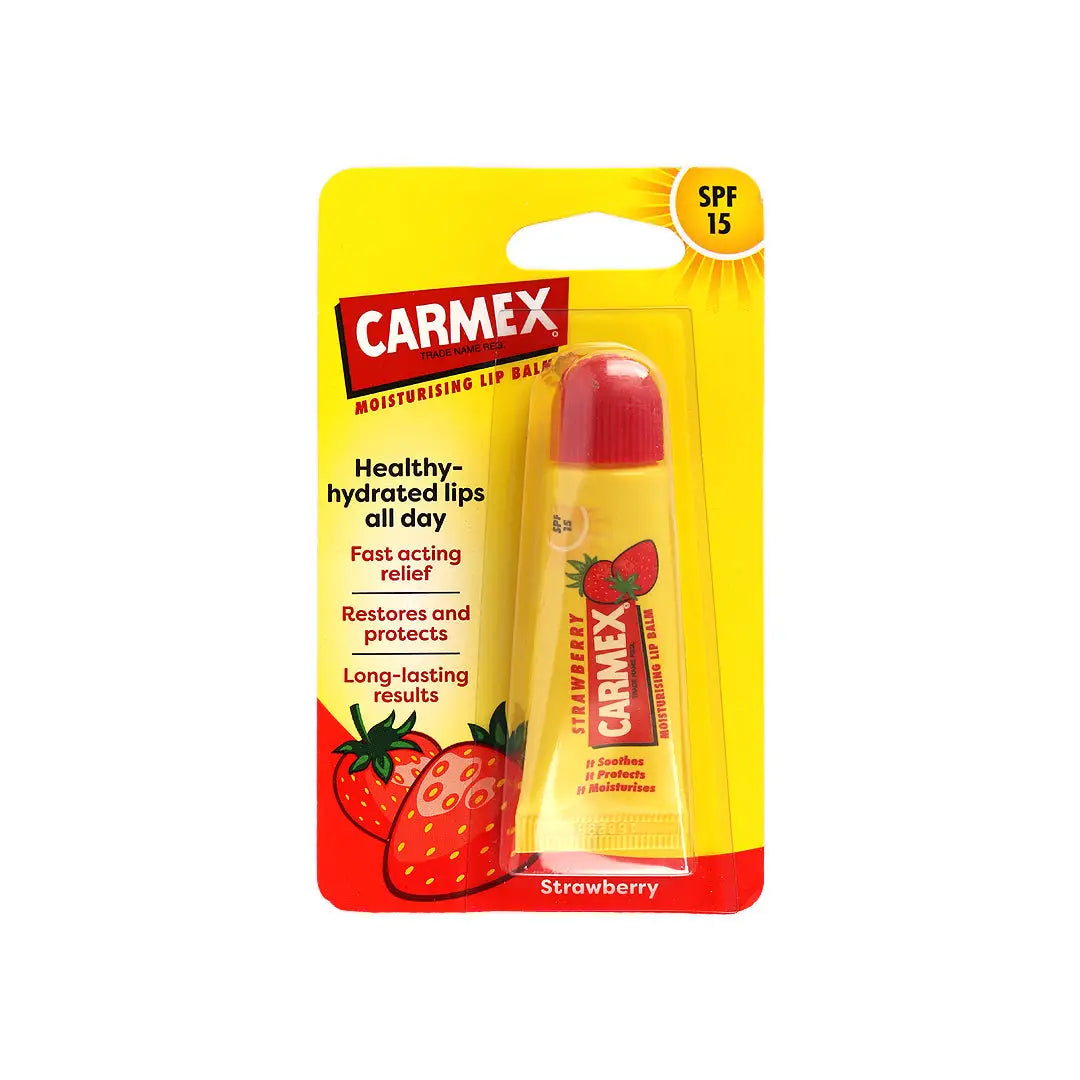 50755-Carmex Moisturising Lip Balm SPF15 10G - Strawberry Flavor