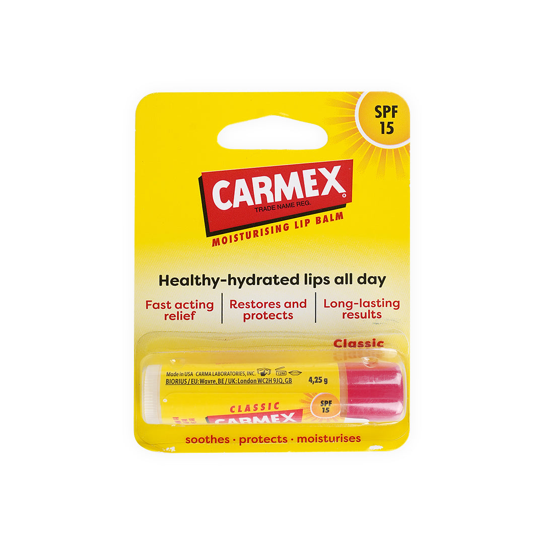 CARMEX MOISTURISING LIP BALM SPF15 4.25G - CLASSIC