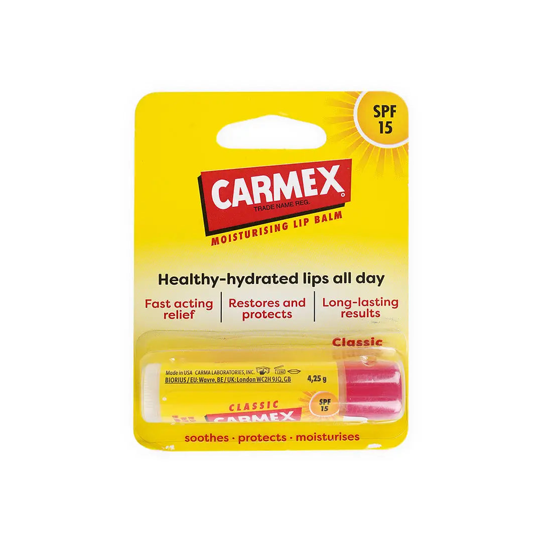 CARMEX MOISTURISING LIP BALM SPF15 4.25G - CLASSIC
