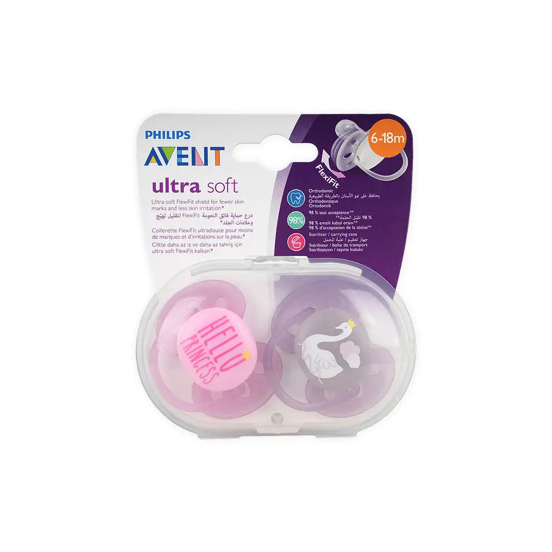 Avent_Ultra_Soft_Soother_6-18m_2Pcs_Girl-F223/02(PA242