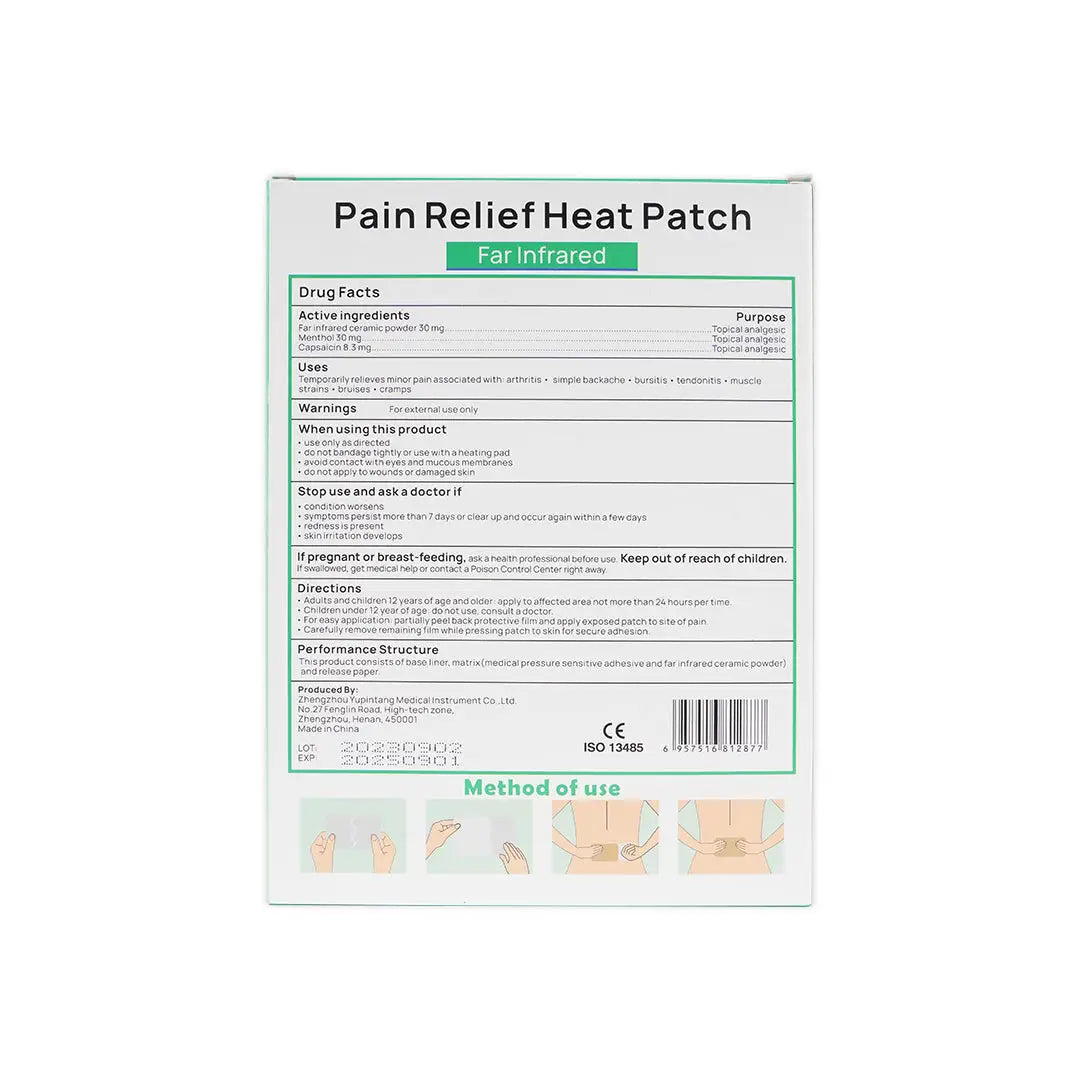 Enokon Pain Relief Heat Backache Patch 6pcs