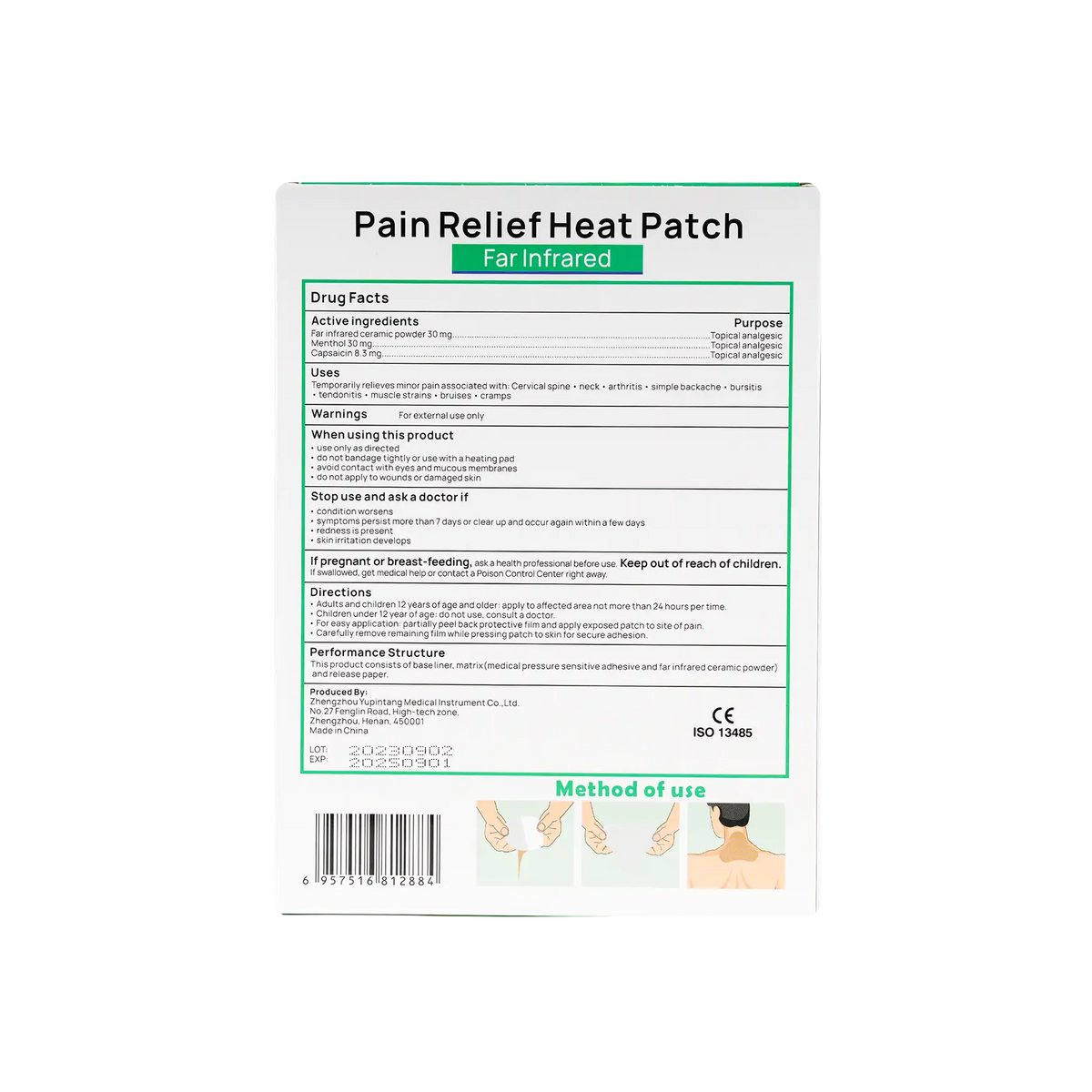 50771-Enokon Pain Relief Heat Neck Patch 6pcs +1