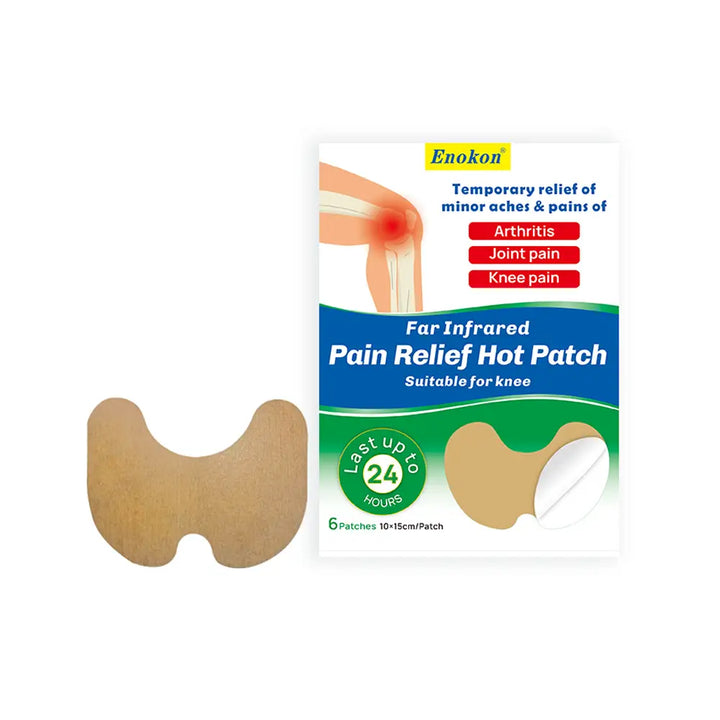 50772-Enokon Pain Relief Heat Knee Patch 6pcs +2