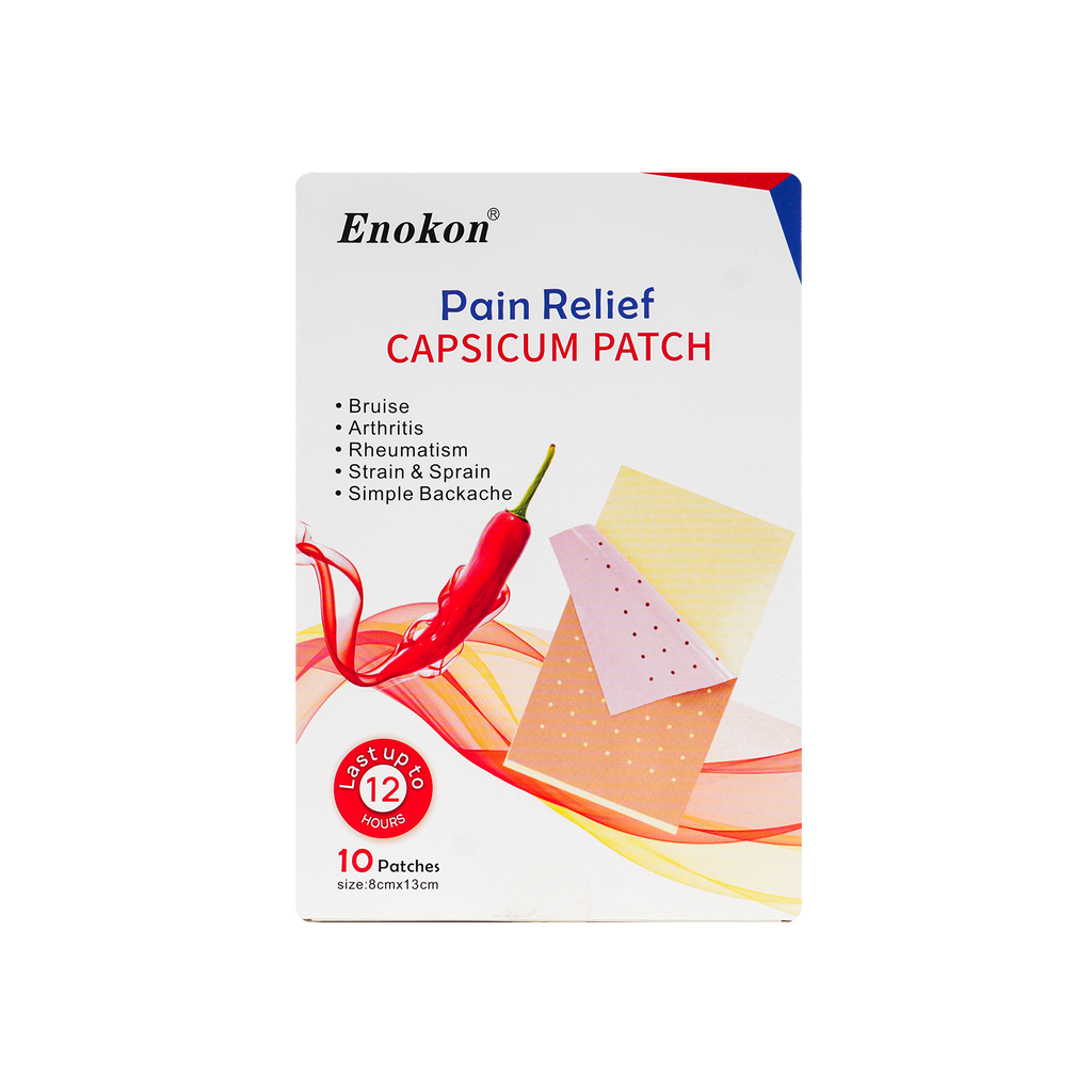 Enokon Pain Relief Heat Capsicum Patch 10pcs