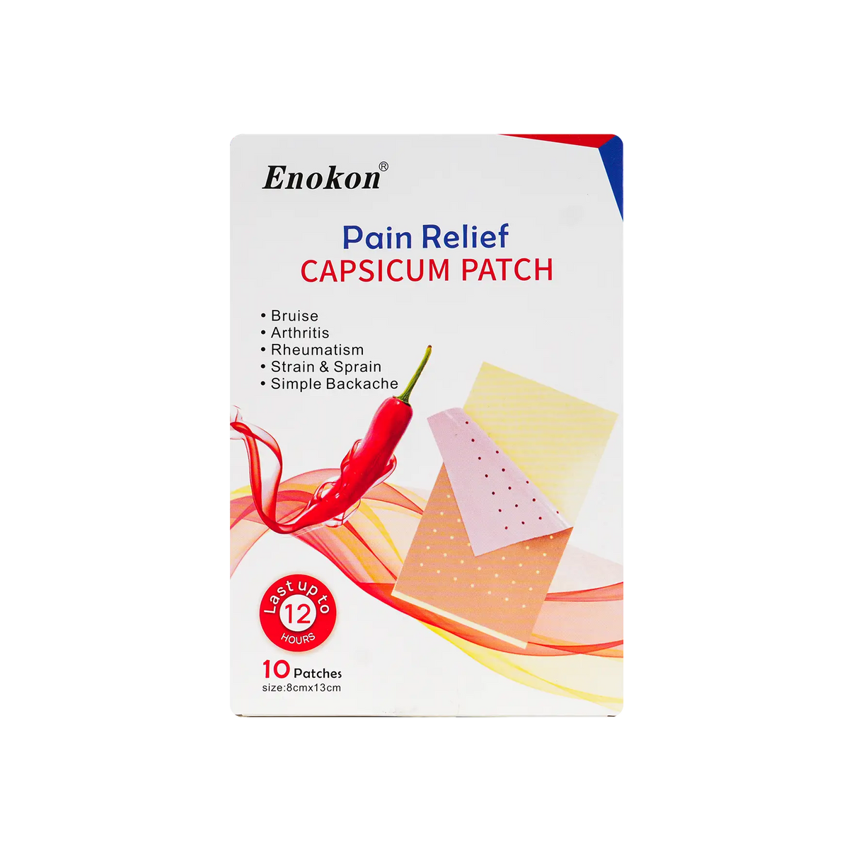 50775-Enokon Pain Relief Heat Capsicum Patch 10pcs