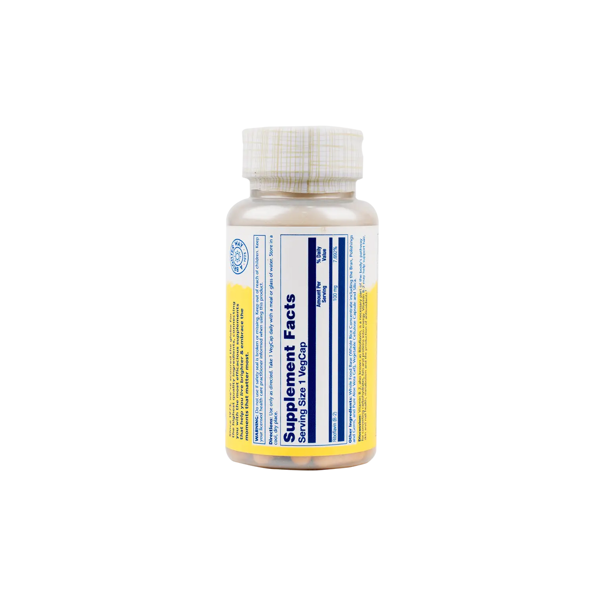 50778-Solaray Vitamin B-2 100Mg 100 Vegcaps +1