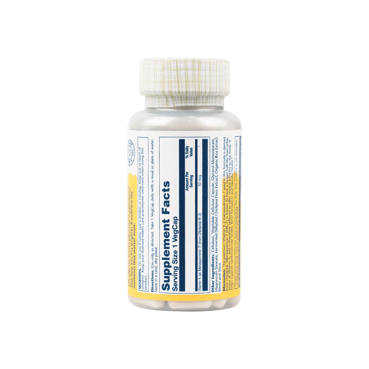 50783-Solaray Vitamin K-2 50Mcg 60 Veg Caps +1