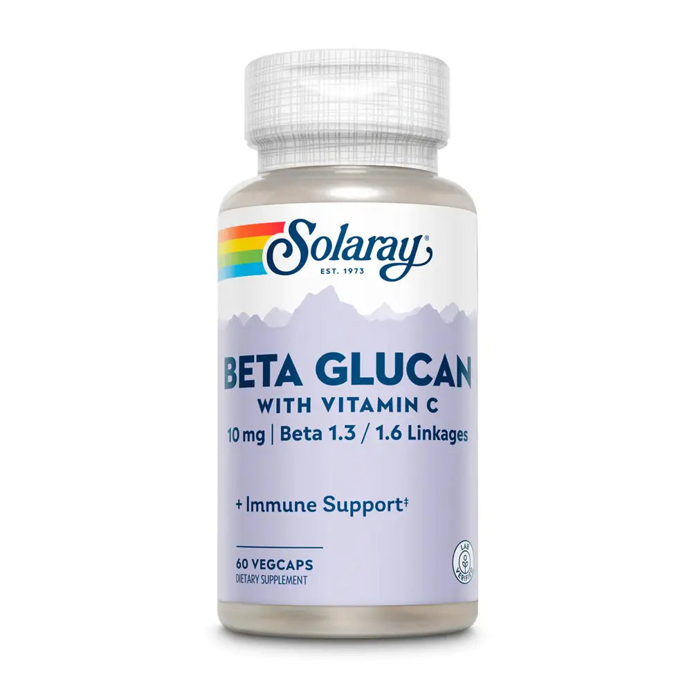 SOLARAY BETA GLUCAN VITAMIN C 10MG 60 VEG CAPS