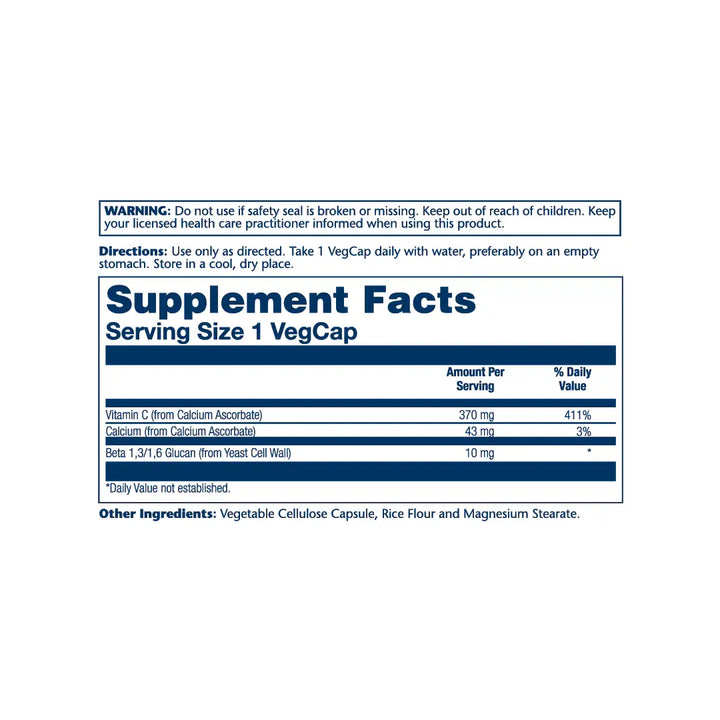 50784-Solaray Beta Glucan Vitamin C 10Mg 60 Vegcaps +3