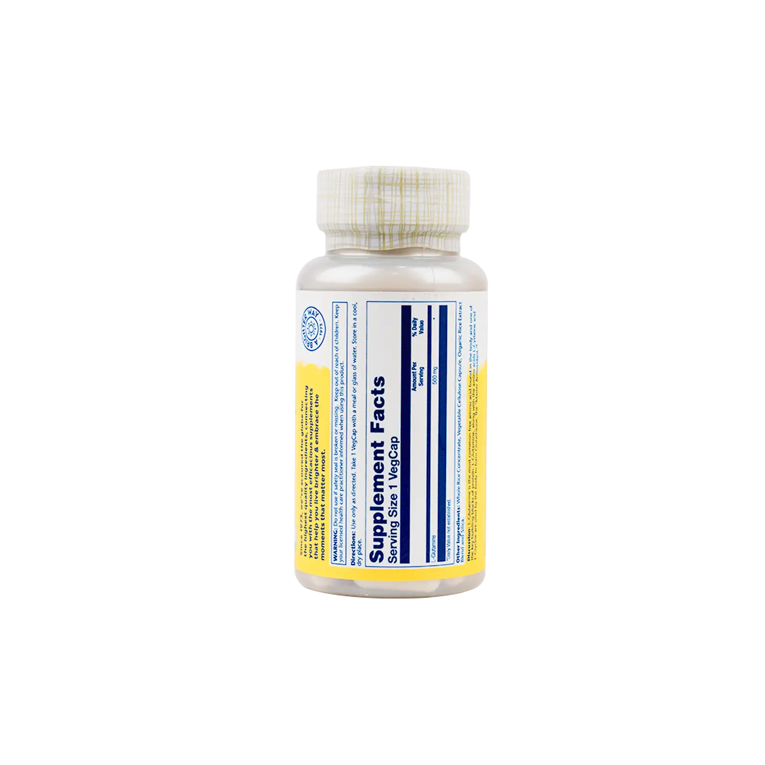 SOLARAY L-GLUTAMINE 500MG 50 VEG CAPS