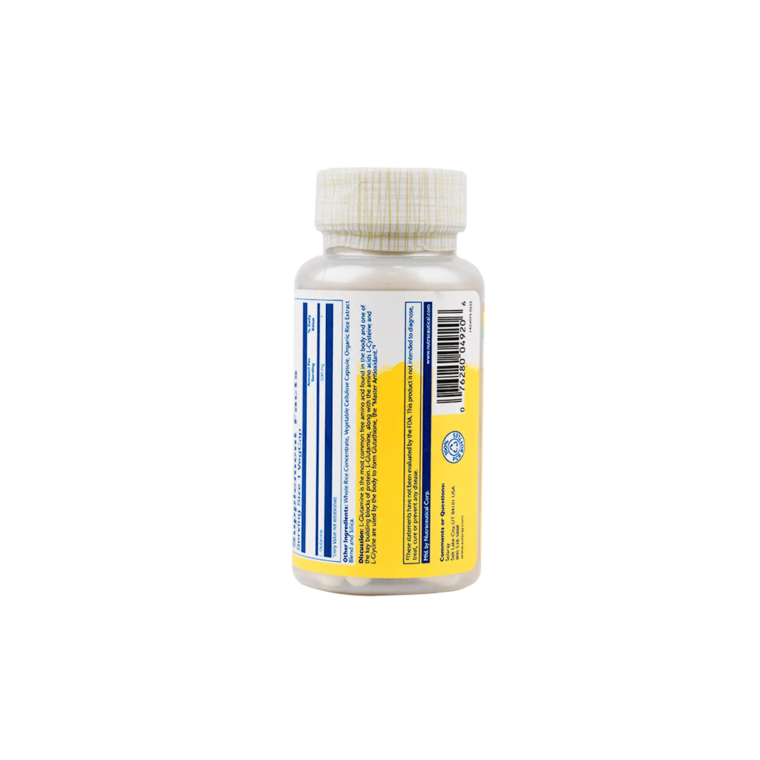 50788-Solaray L-Glutamine 500Mg 50 Veg Caps +2