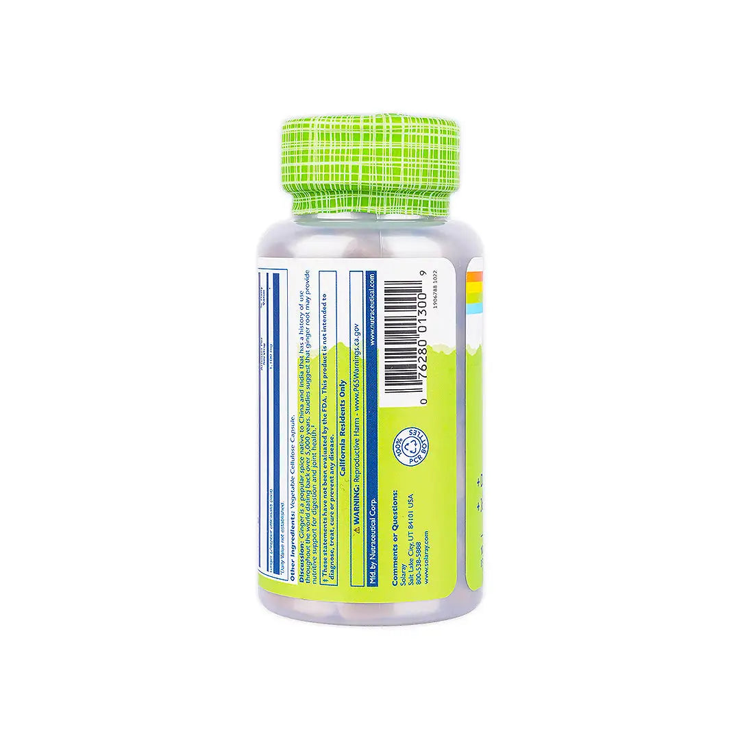 50789-Solaray Ginger 1100Mg 100 Veg Caps +1