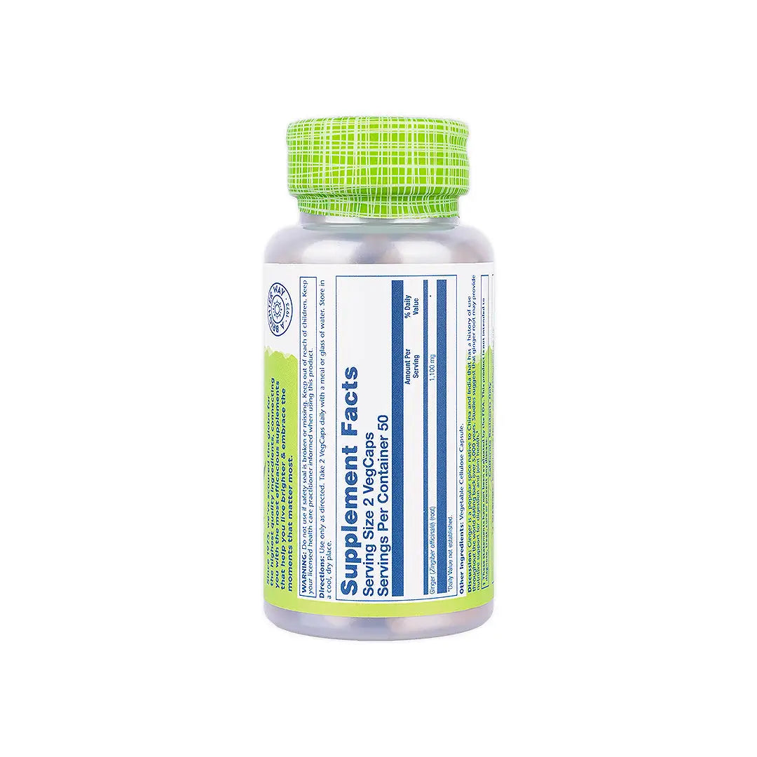 50789-Solaray Ginger 1100Mg 100 Veg Caps +2