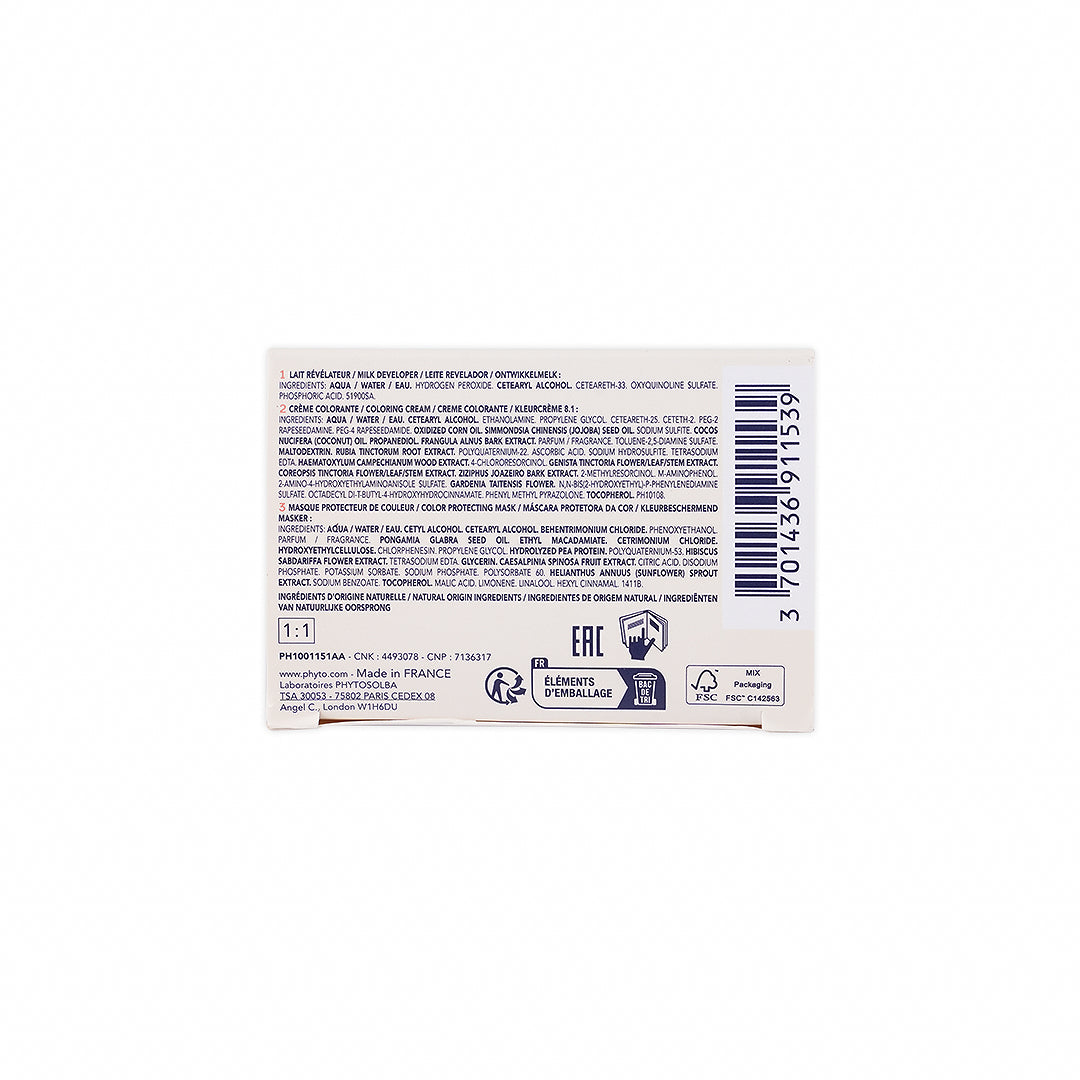 Phyto Permanent Hair Color NO.8.1 - Light Ash Brown