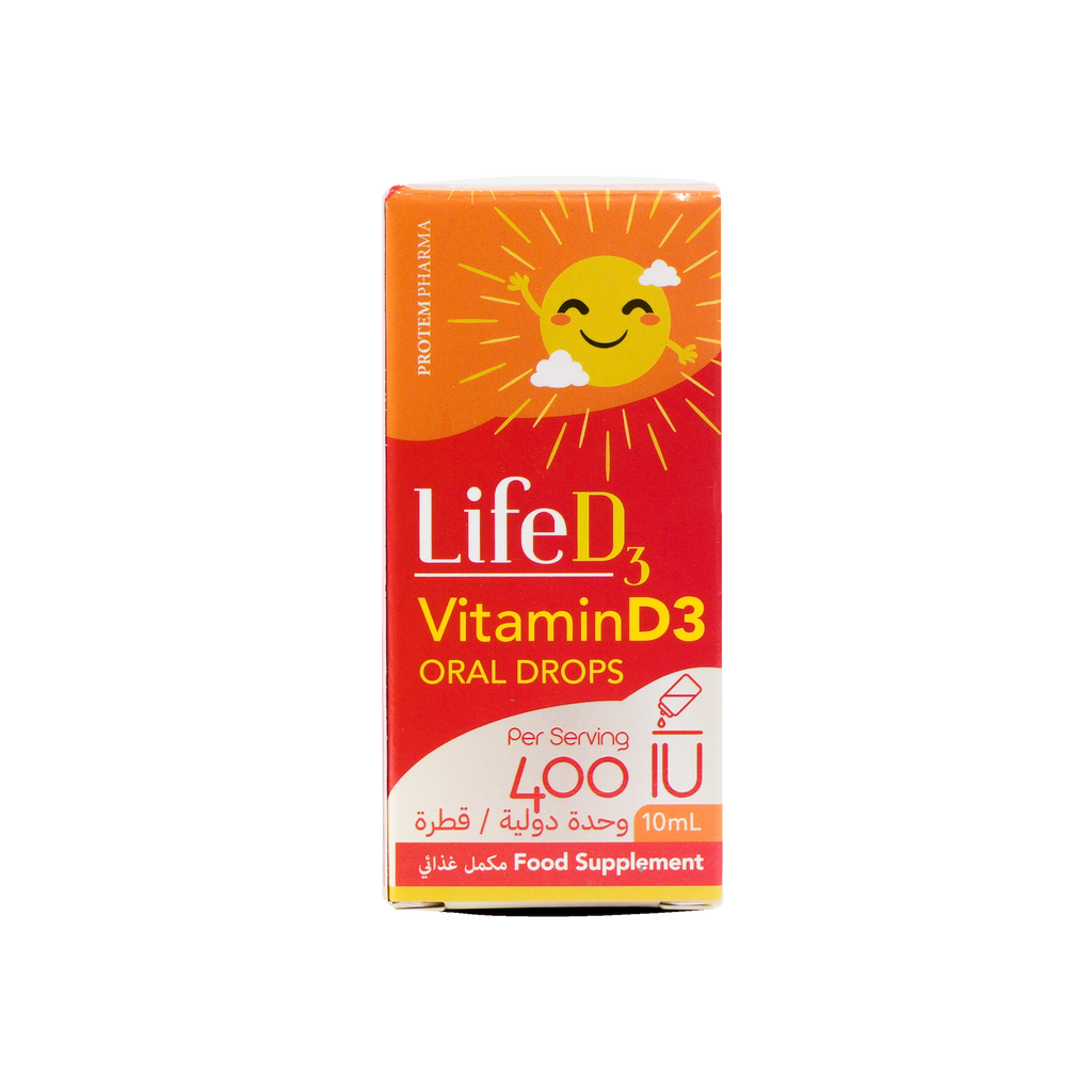 PROTEM PHARMA LIFE D3 ORAL DROPS 400IU 10ML