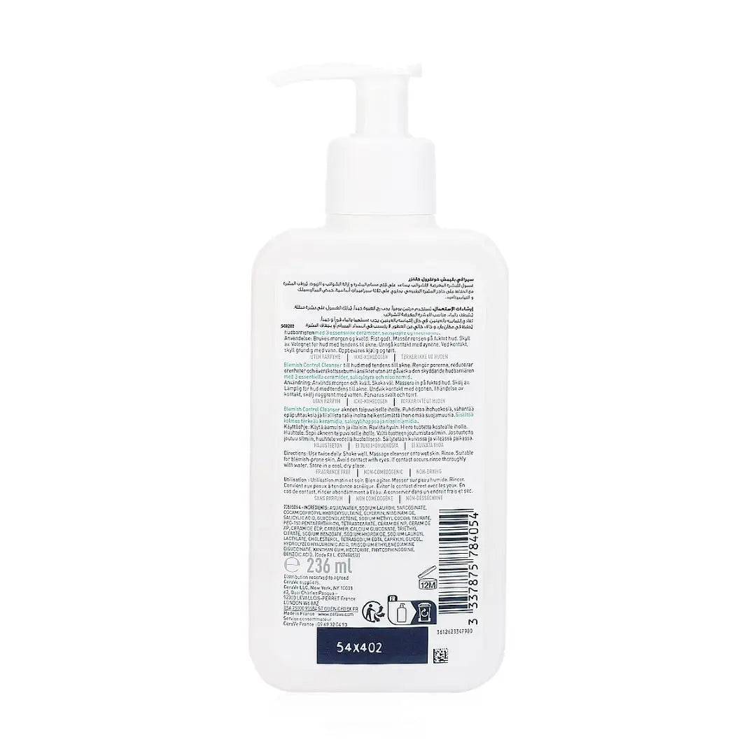CERAVE BLEMISH CONTROL CLEANSER 236ML