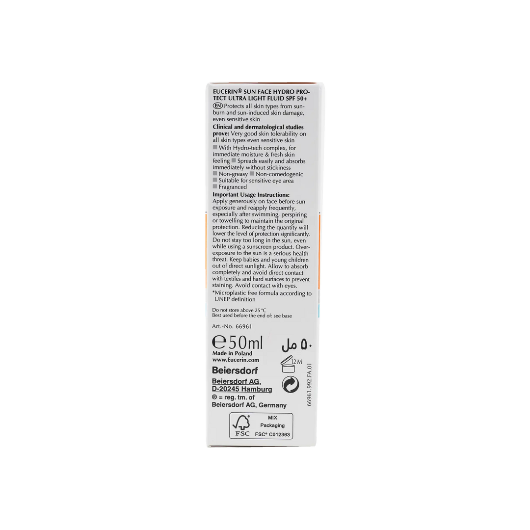 50850-Eucerin Hydro Protect Ultra-Light Fluid SPF 50+ 50Ml +2
