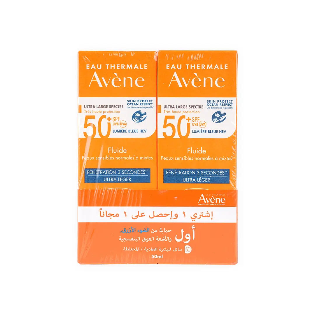Avene Very High Protection Spf50+ Fluid Nor To Comb 50ml 1+1