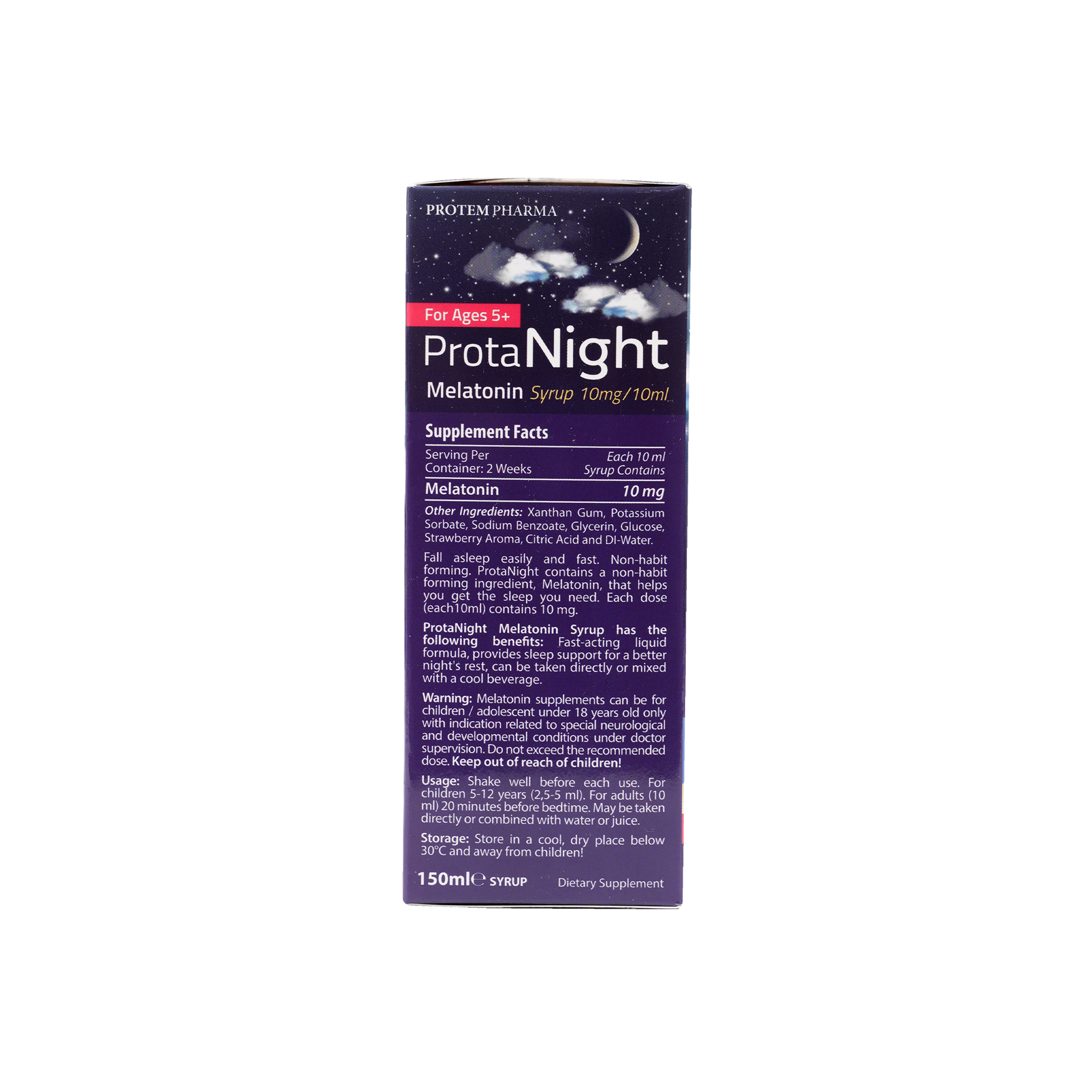 Protem Pharma Prota Night Melatonin Syrup 10mg/10ml 150ml