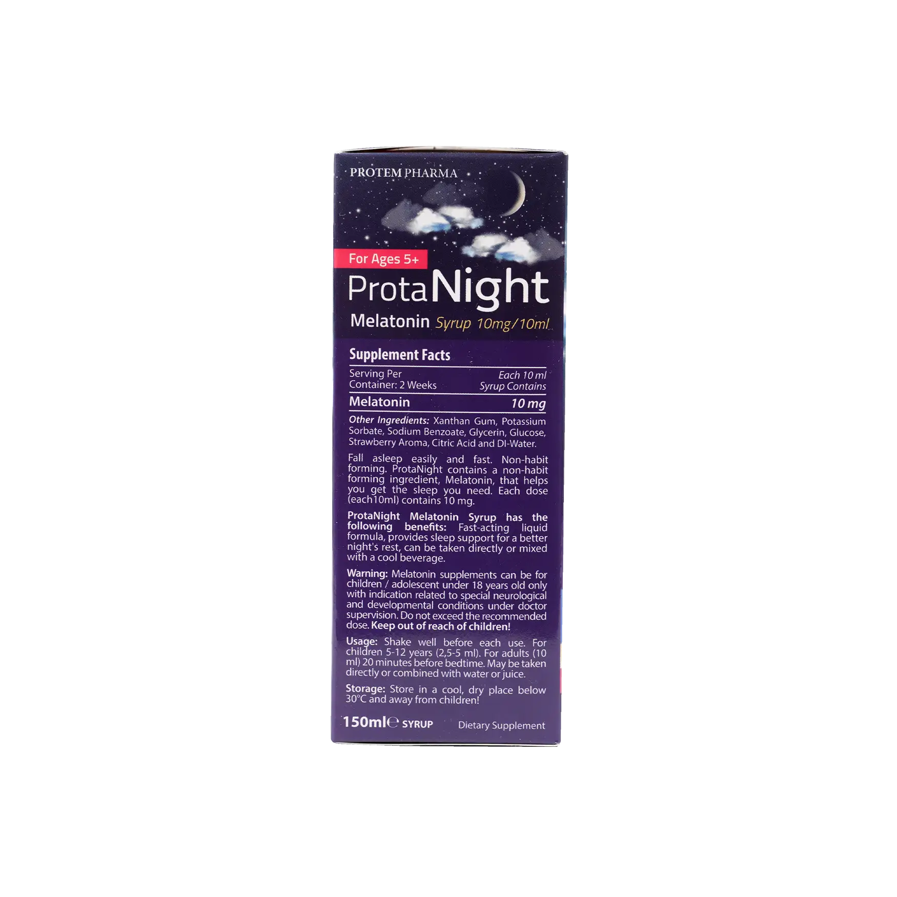 Protem Pharma Prota Night Melatonin Syrup 10mg/10ml 150ml