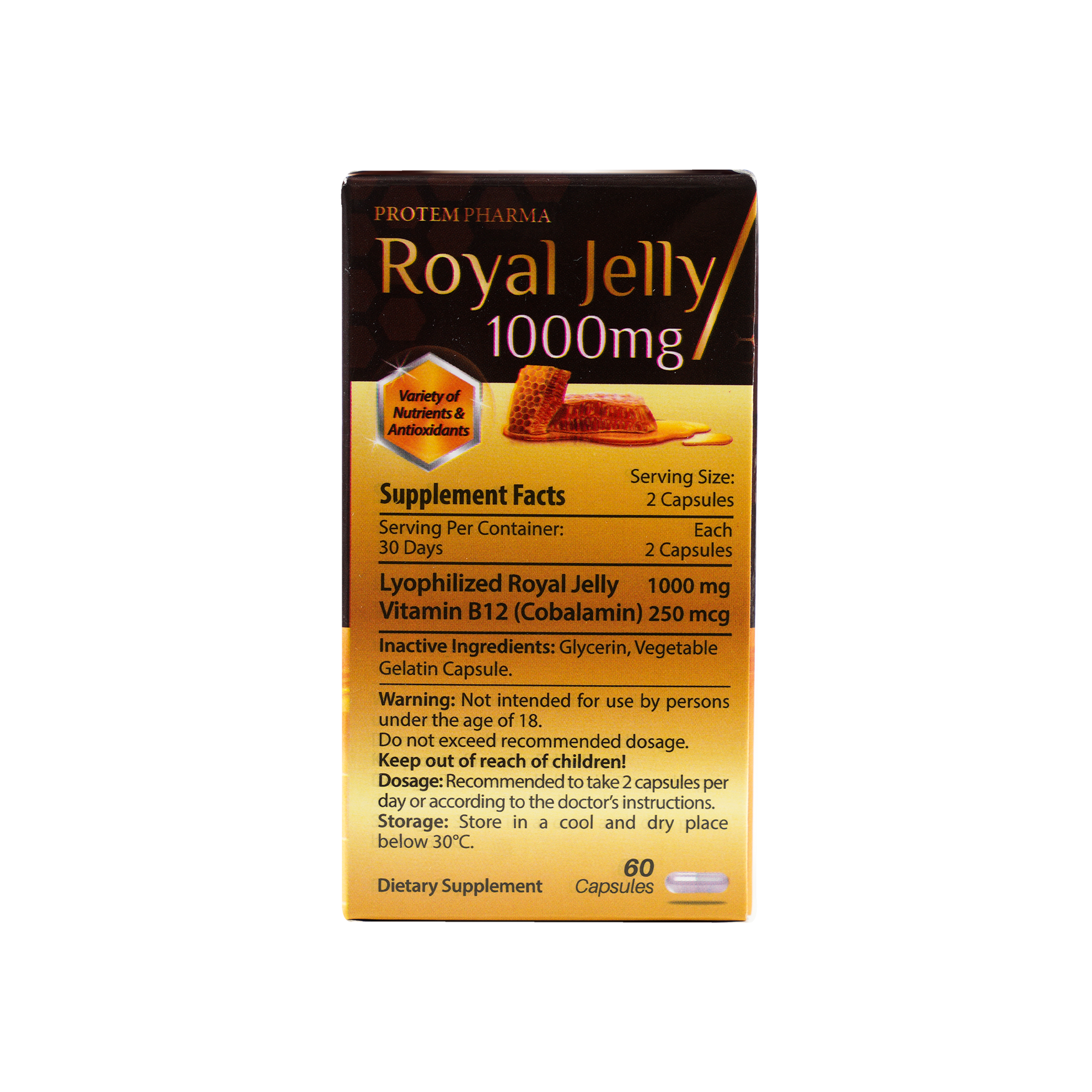 Protem Pharma Royal Jelly 1000mg 60Capsules