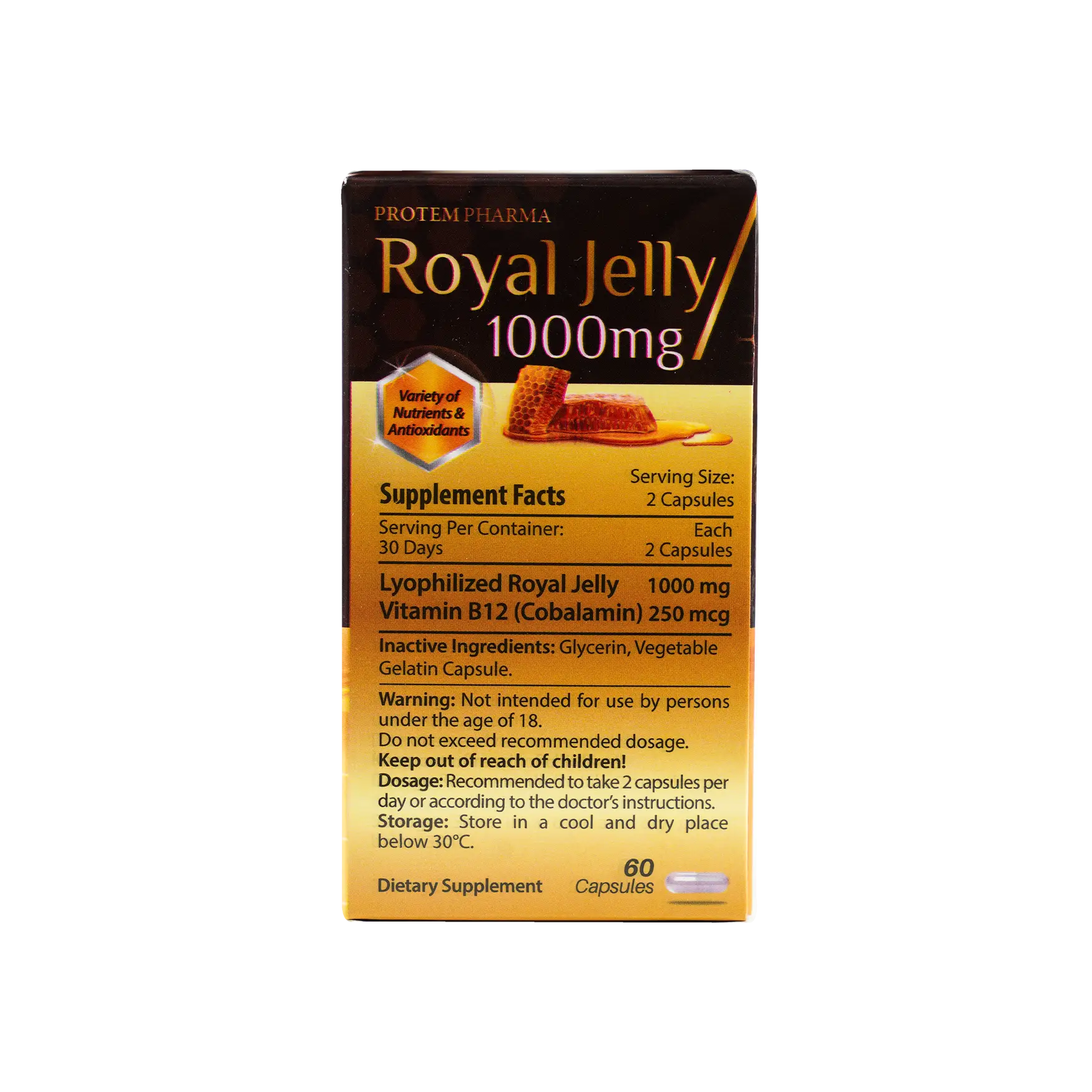 Protem Pharma Royal Jelly 1000mg 60Capsules
