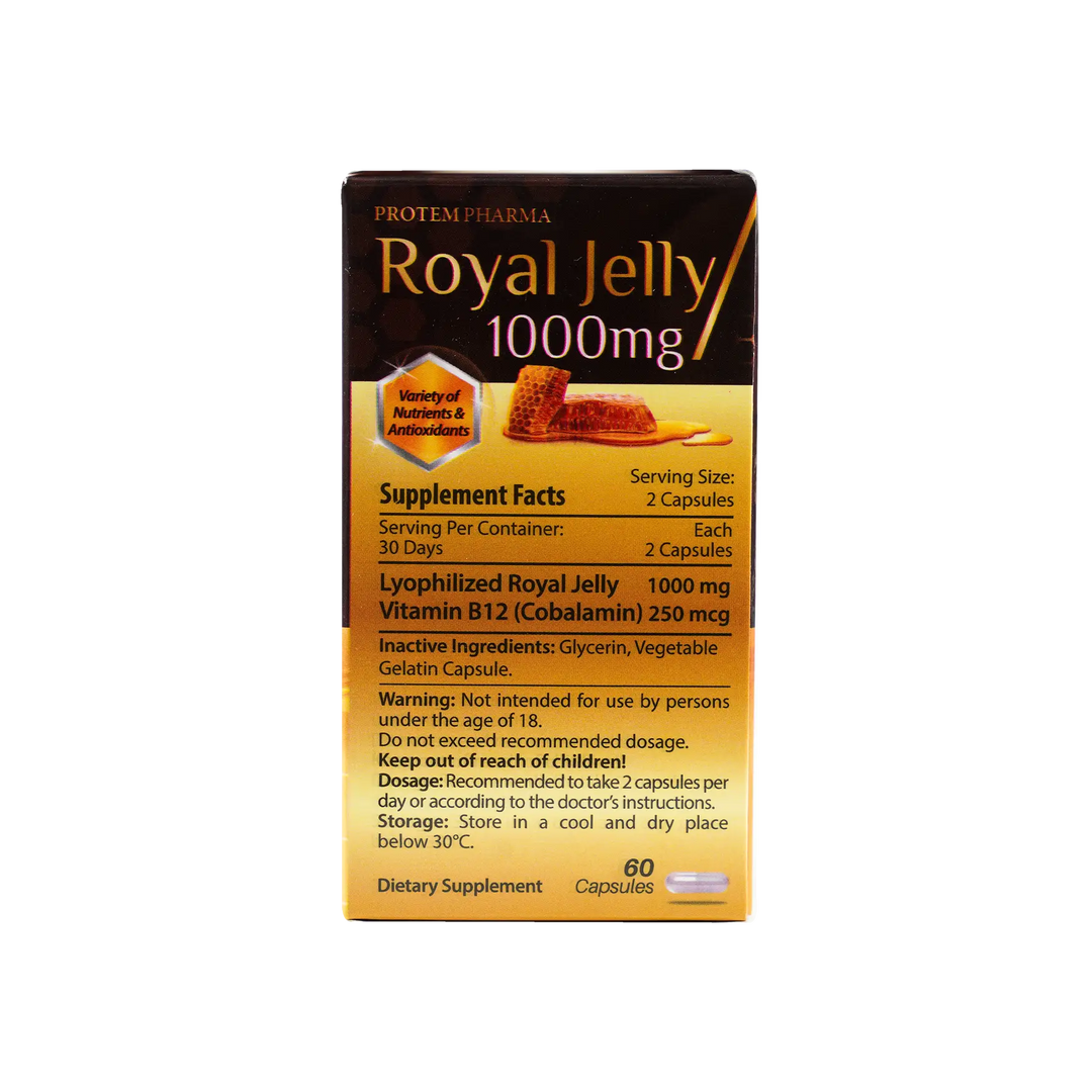 50891-Protem Pharma Royal Jelly 1000mg 60Capsules +2