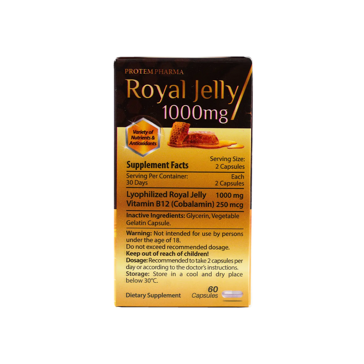 50891-Protem Pharma Royal Jelly 1000mg 60Capsules +2