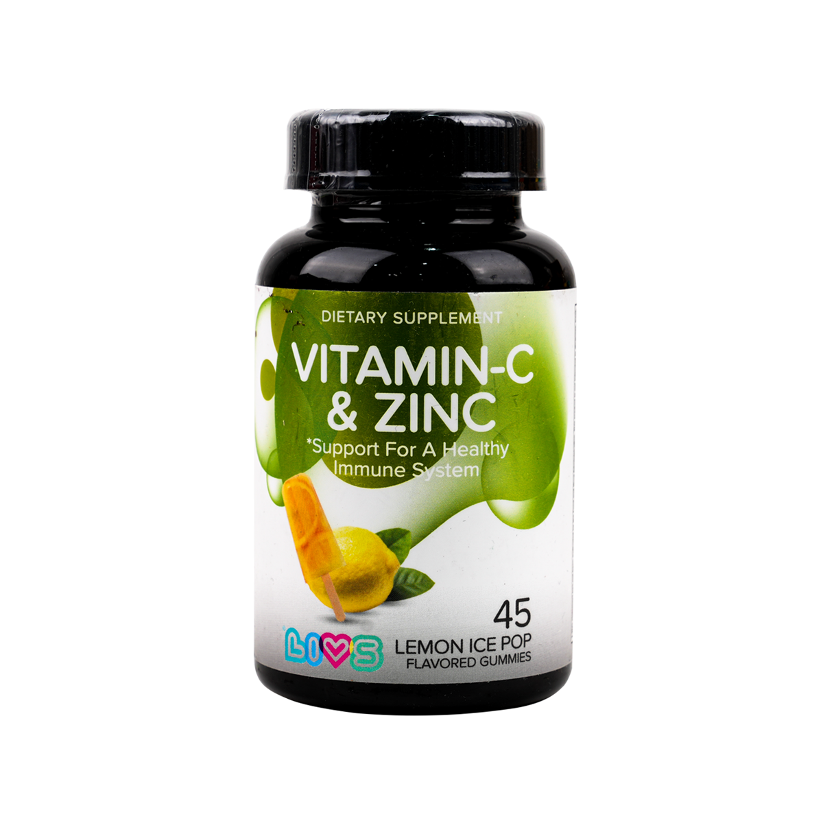 Livs Vitamin-C & Zinc Lemon Ice Pop Flavor 45 Gummies