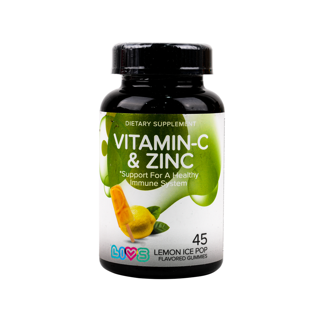 Livs Vitamin-C & Zinc Lemon Ice Pop Flavor 45 Gummies